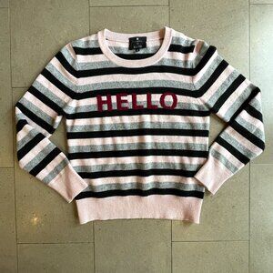 Lisa Perry Barneys New York 100% Cashmere Hello Goodbye Sweater-XS